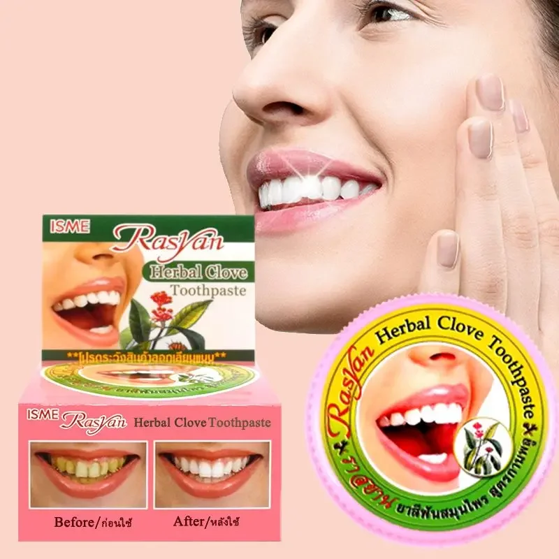 Teeth Whitening Instant - Bubuk Gigi Cengkeh/Kelapa Thailand Rasyan Penghilang