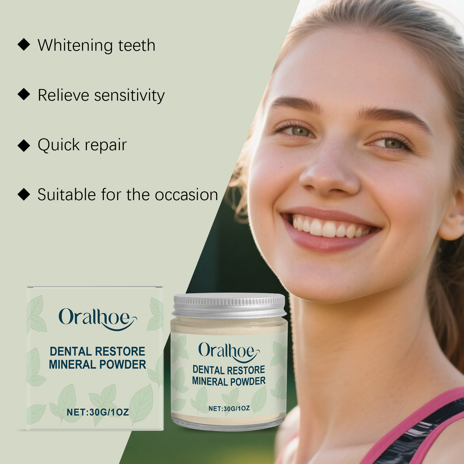 ORALHOE Bubuk Mineral Pemulih  - Teeth Whitening Or Bleaching ulasan dan harga