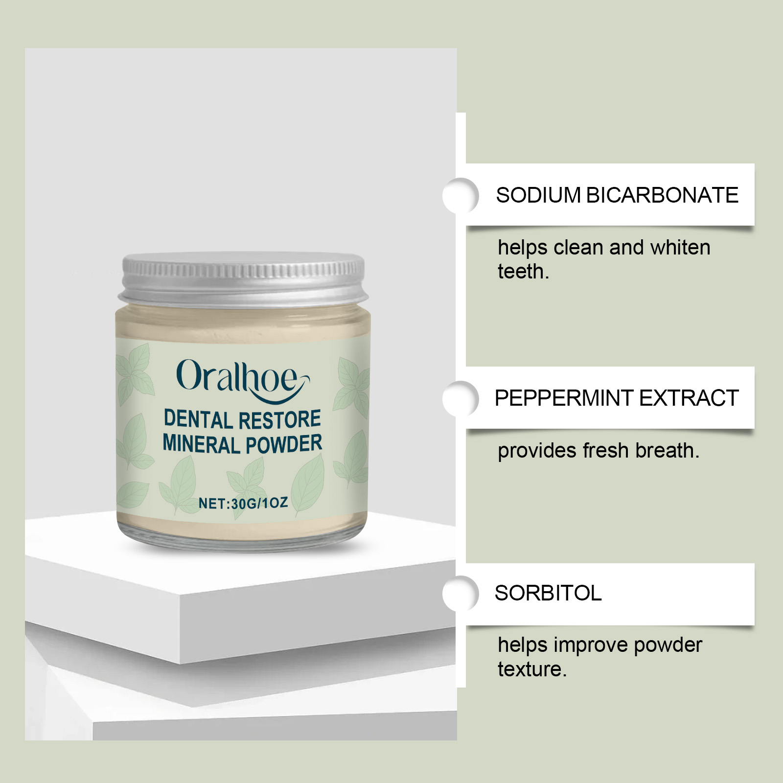 ORALHOE Bubuk Mineral Pemulih  - Teeth Whitening Or Bleaching ulasan dan harga