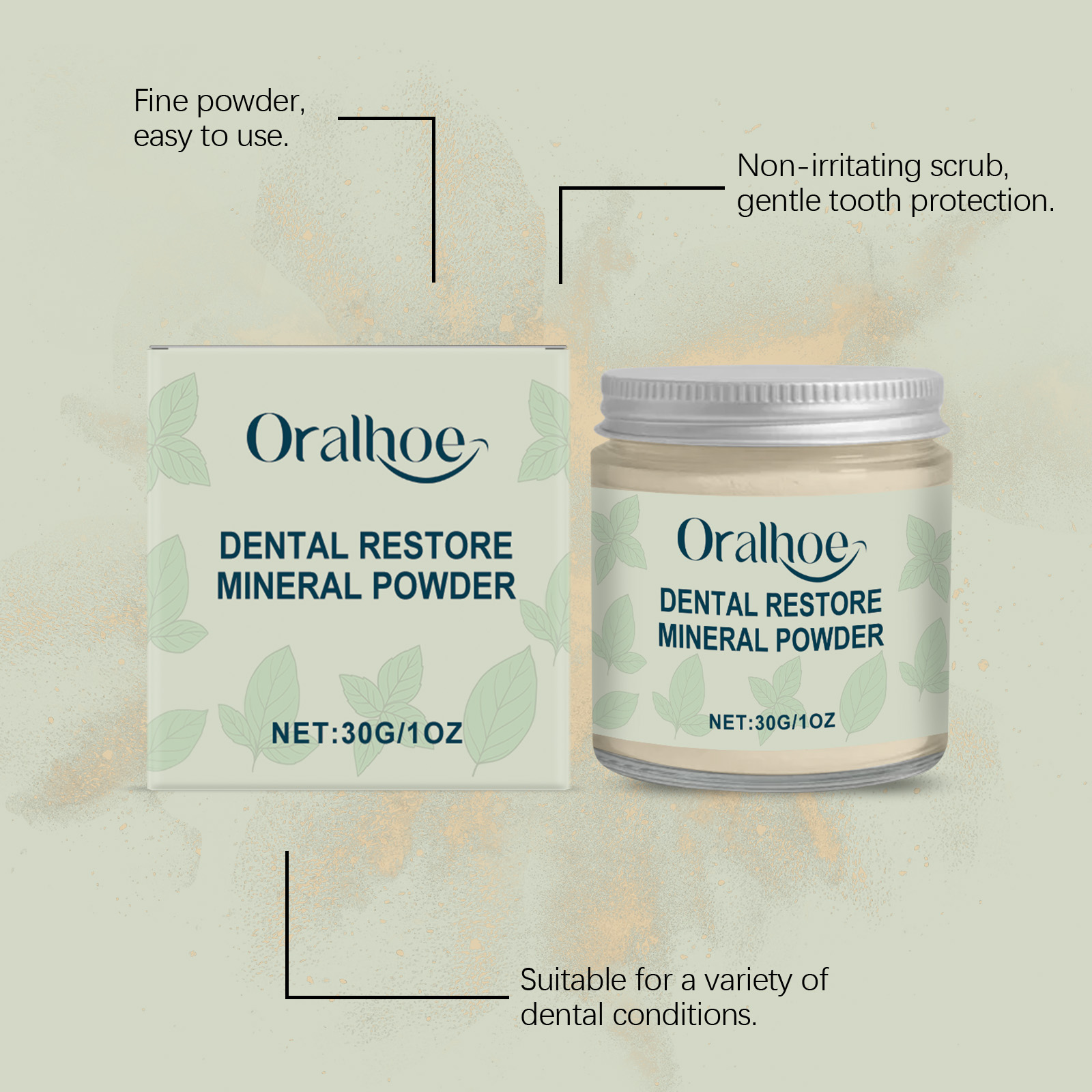 ORALHOE Bubuk Mineral Pemulih  - Teeth Whitening Or Bleaching ulasan dan harga