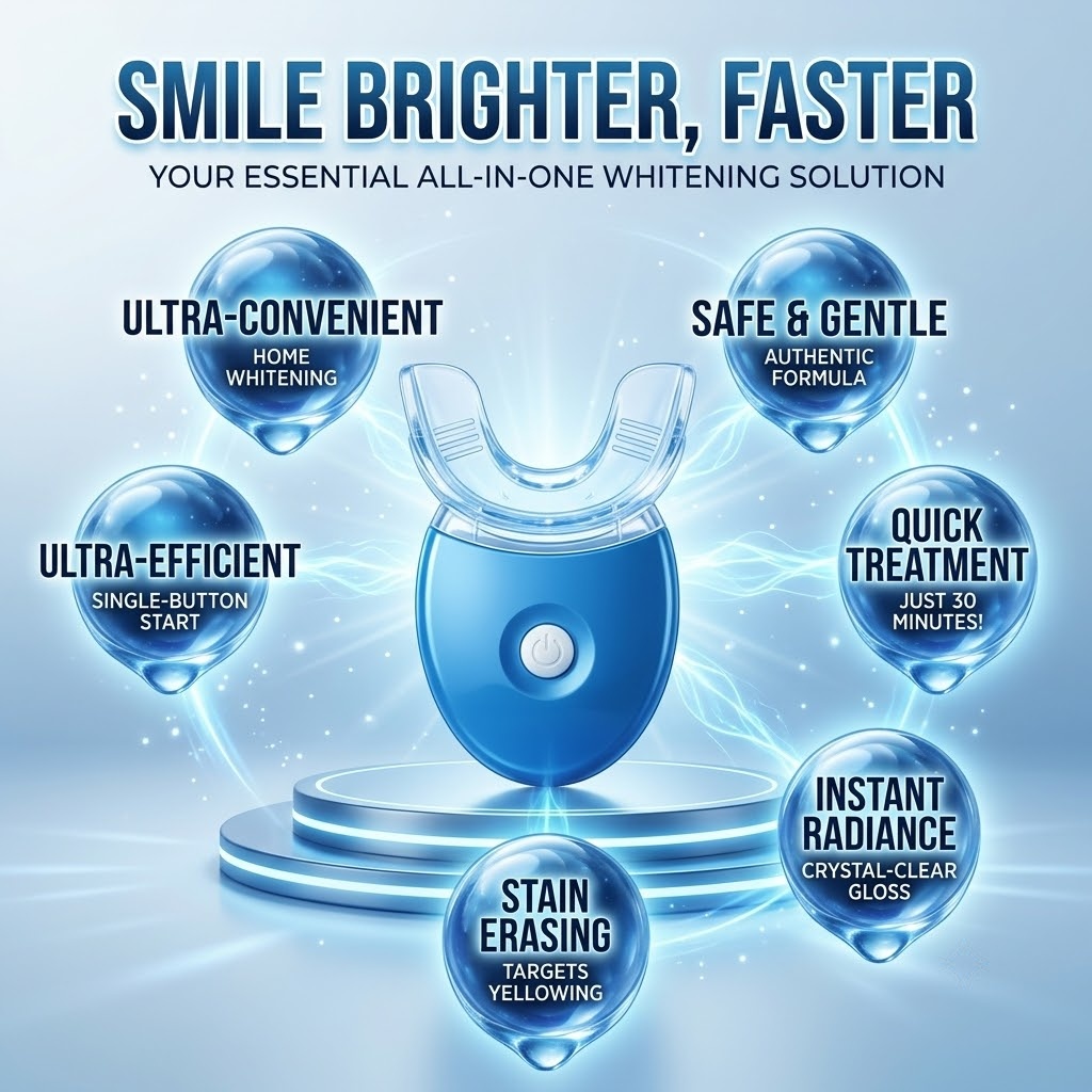 Kit Pemutih Gigi LED Biru Ding - Teeth Whitening Kit At Home ulasan dan harga