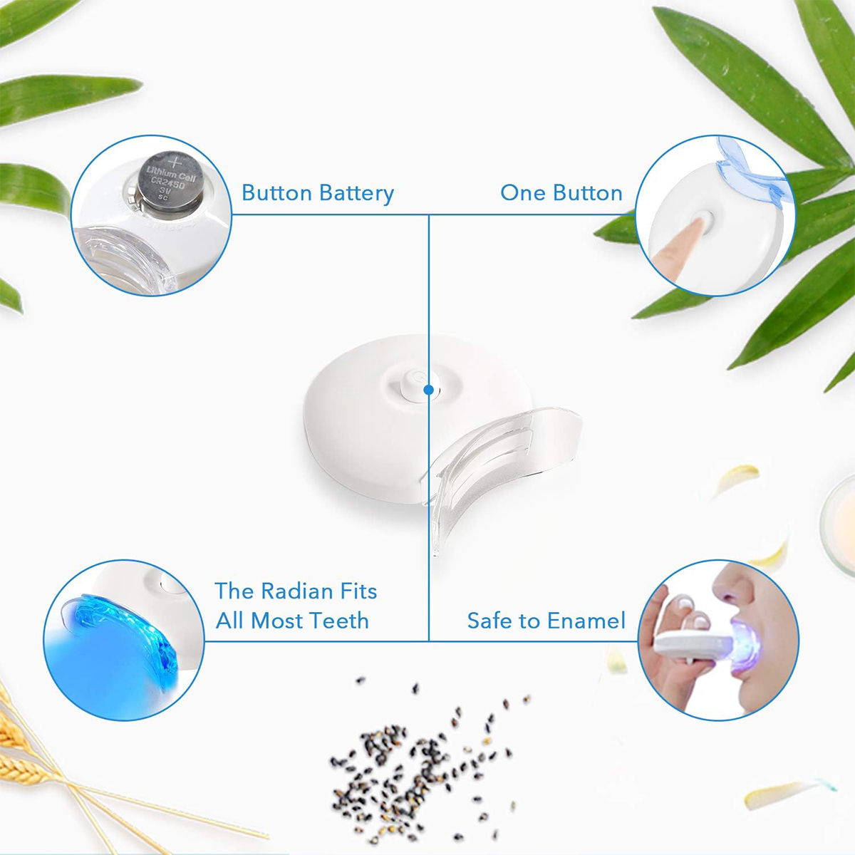 Kit pemutih gigi-5X lampu LED  - Teeth Whitening Kit At Home ulasan dan harga