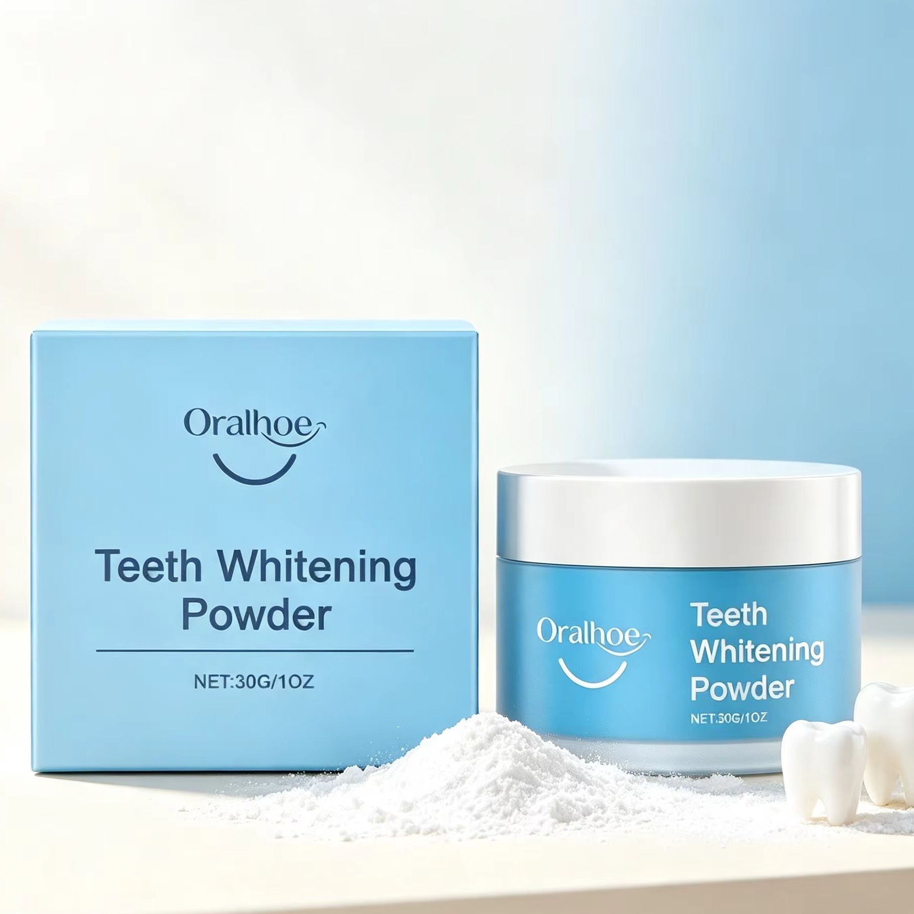 Bubuk Gigi Oralhoe untuk Membe - Teeth Whitening Instant ulasan dan harga