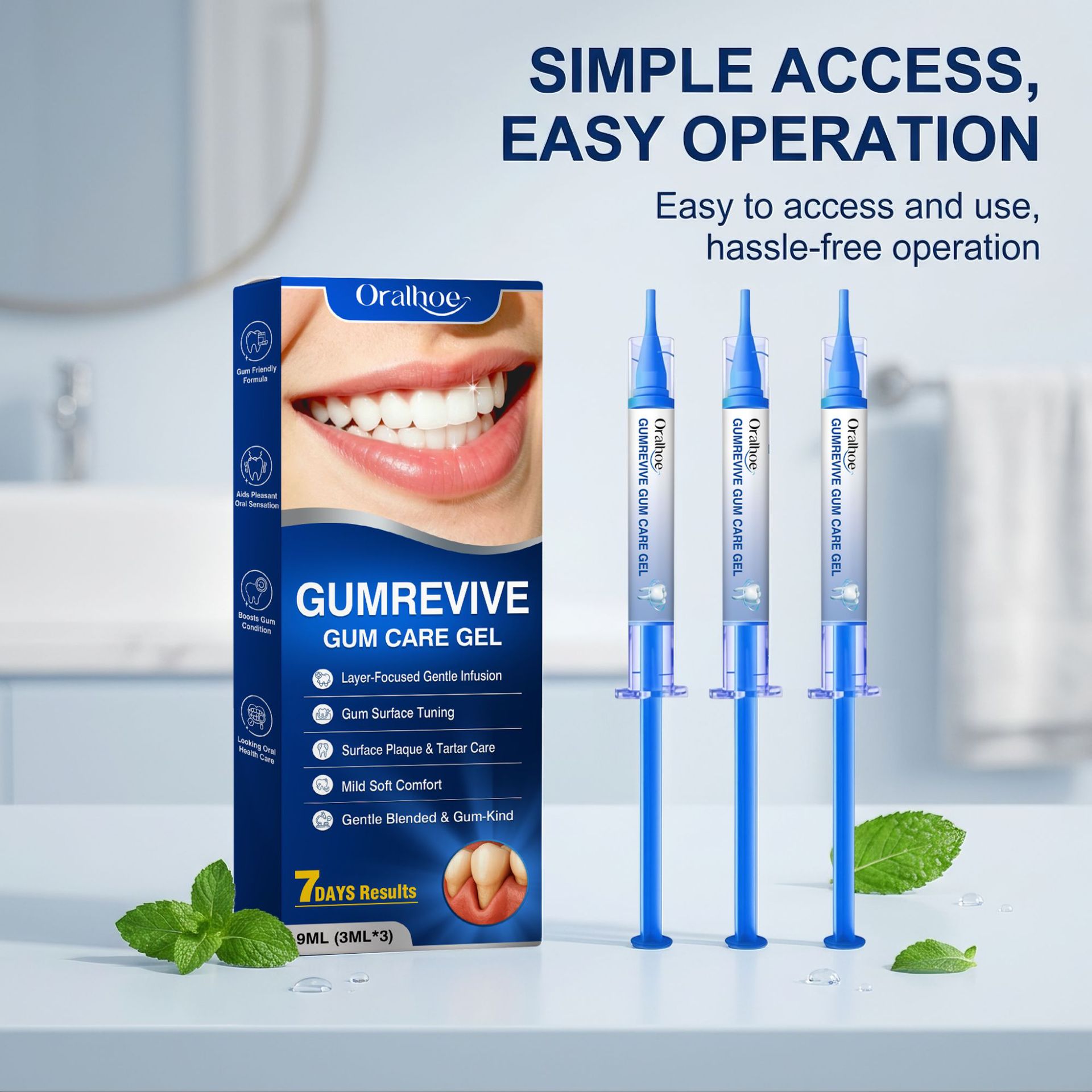 Gel Perawatan Mulut 3Pcs Kit S - Teeth Whitening Kit At Home ulasan dan harga