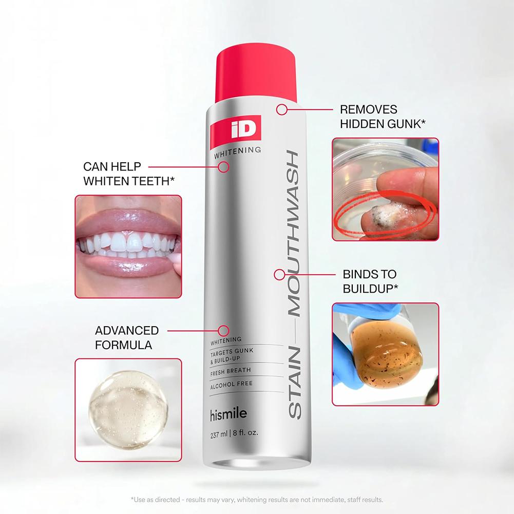 Hismile iD Obat Kumur Bebas Al - Teeth Whitening And Stain Removal ulasan dan harga