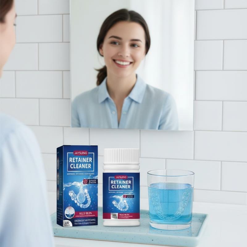 Tablet Pembersih Gigi Tiruan u - Teeth Whitening And Stain Removal ulasan dan harga