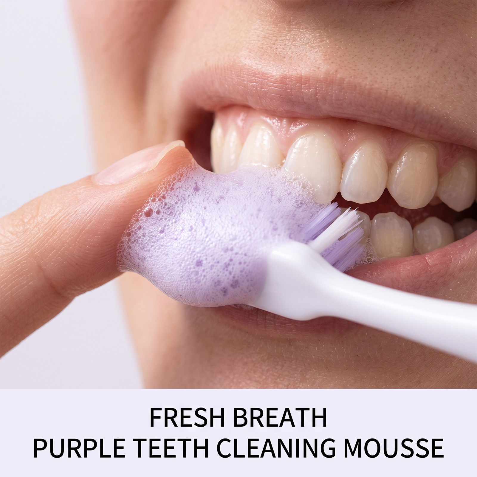 Pasta Gigi Ungu Busa Mousse Pe - Teeth Whitening Foam ulasan dan harga