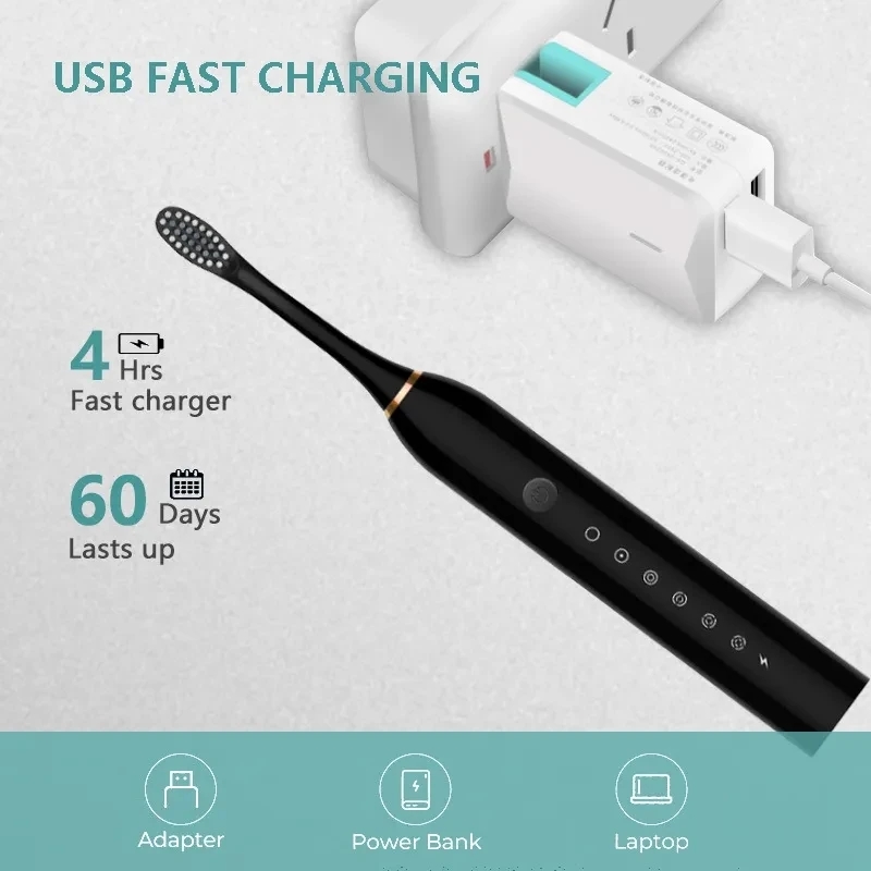 Sikat gigi listrik Sonic IPX7, - Electric Toothbrush Sonic ulasan dan harga