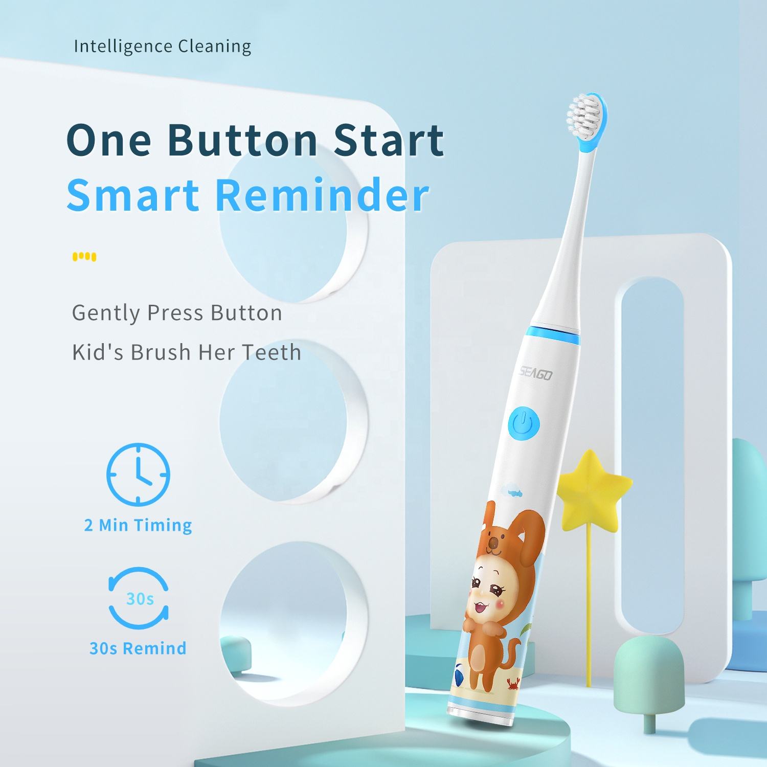 Sikat Gigi Elektrik Anak Seago - Electric Toothbrush Sonic ulasan dan harga