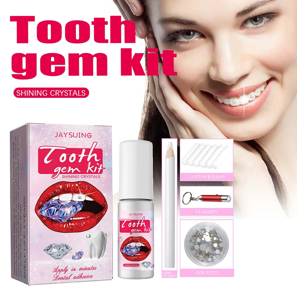 Kit permata gigi DIY dengan kr - Teeth Whitening Kit At Home ulasan dan harga